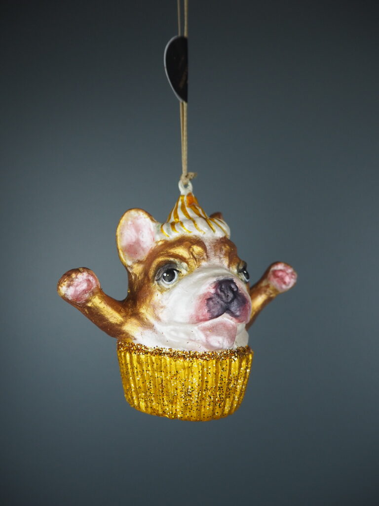Cupcake dog in gold orn - Image 5
