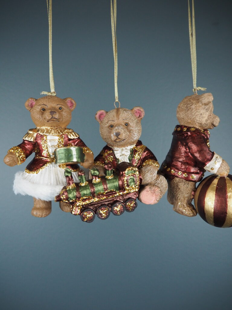Toy Bear a/3 burg/green orn - Image 2