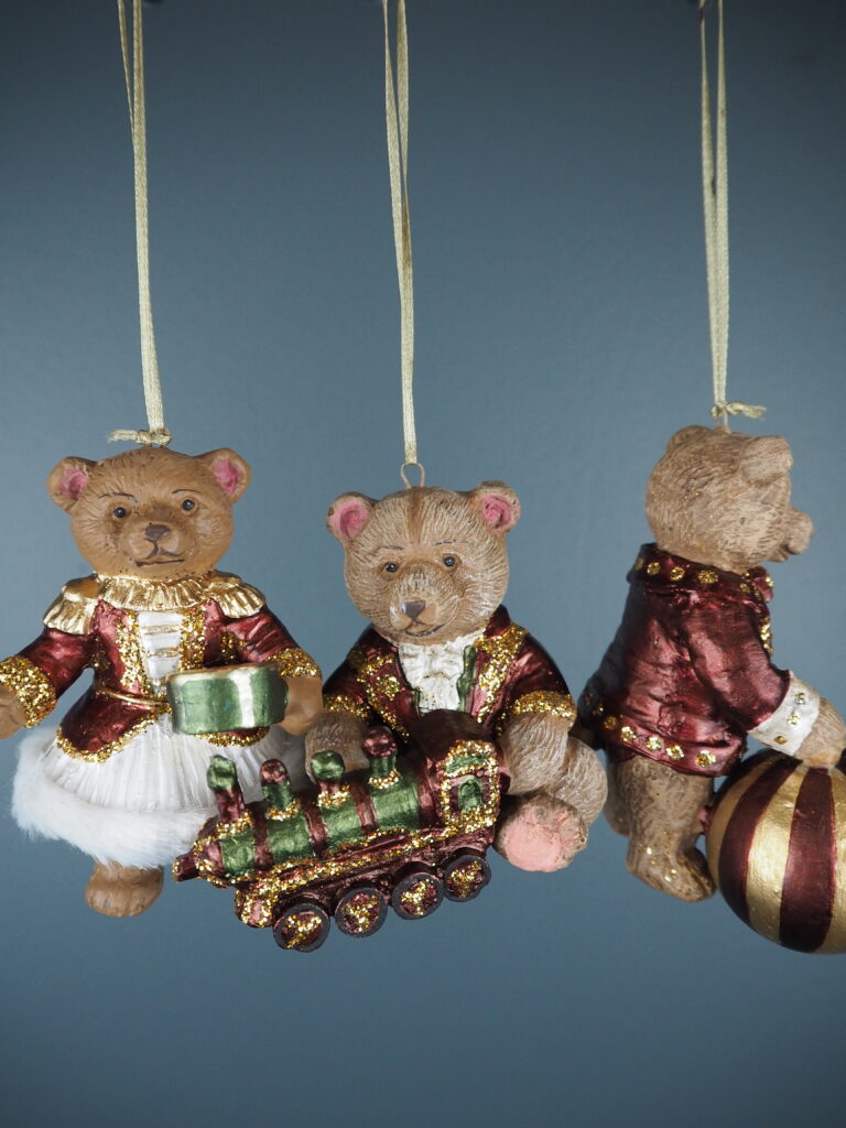 Toy Bear a/3 burg/green orn - Image 4