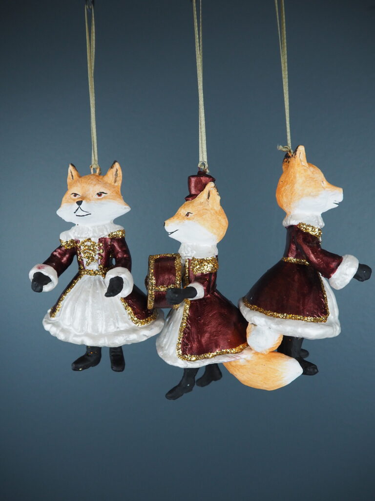 Fox sets a/3 Burgundy orn - Image 2