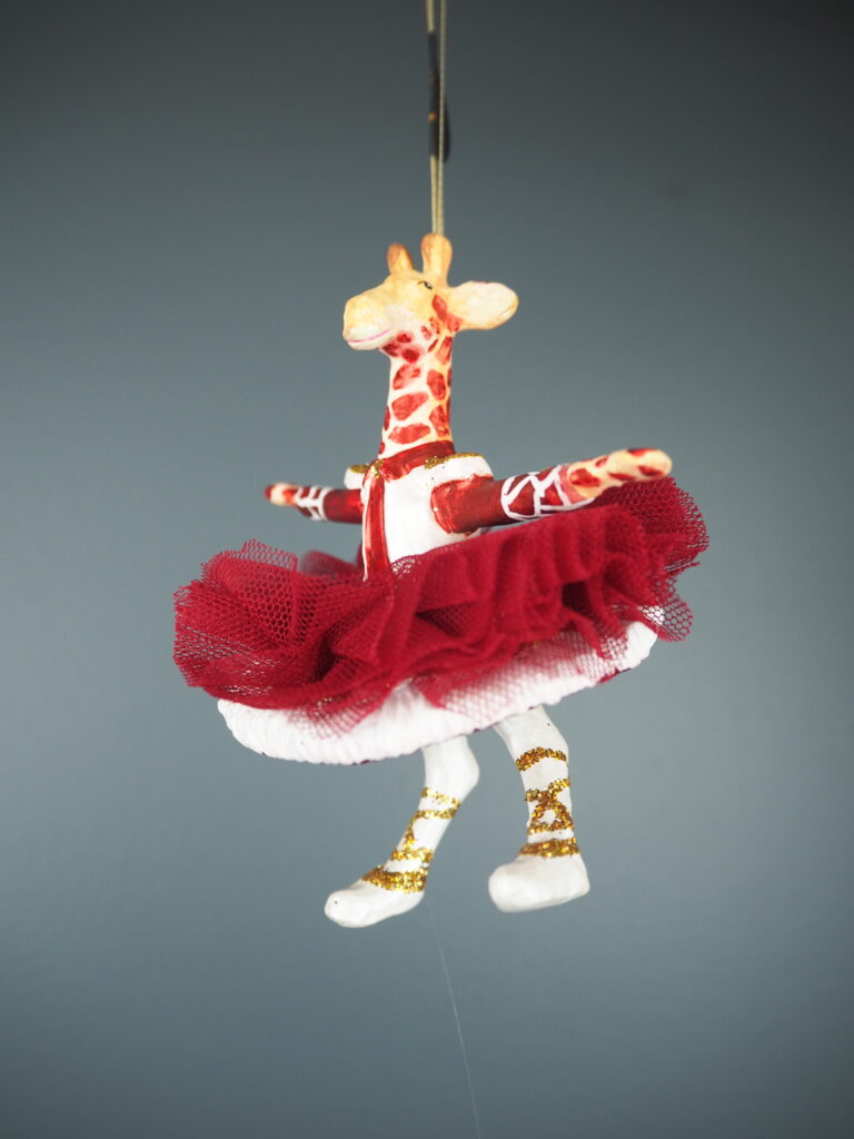 Ballerina Giraffe red/white w red skirt - Image 2