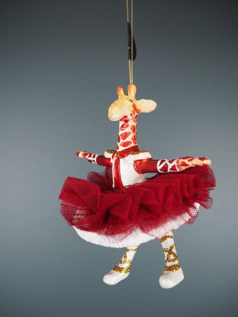 Ballerina Giraffe red/white w red skirt - Image 5