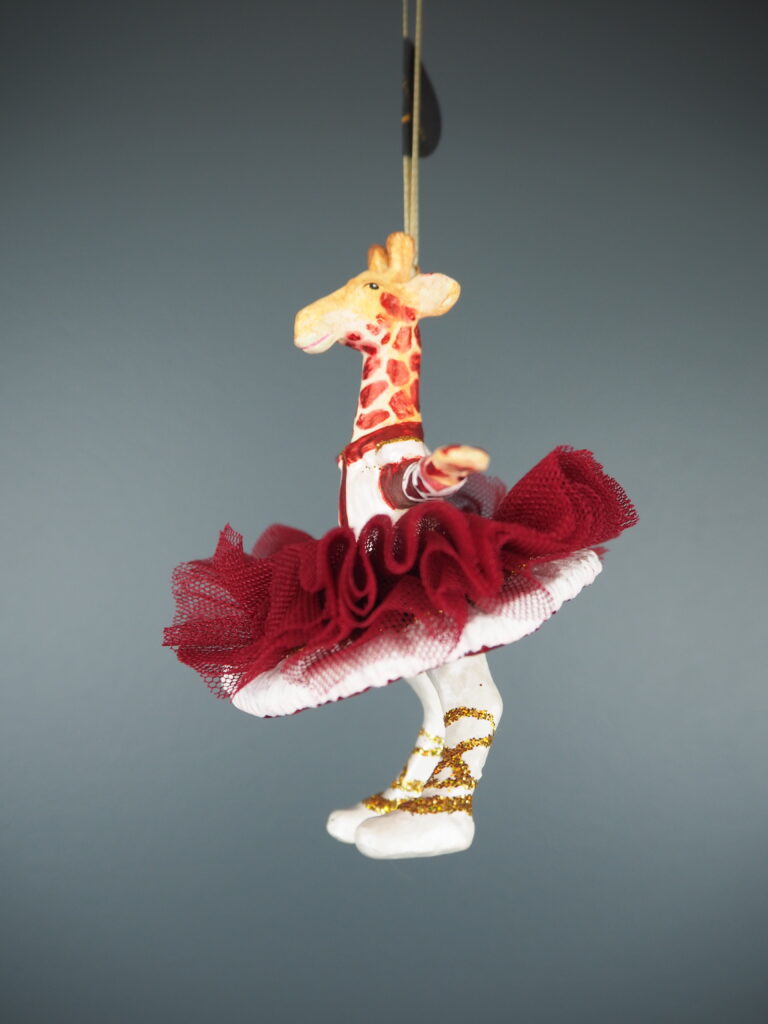 Ballerina Giraffe red/white w red skirt - Image 6