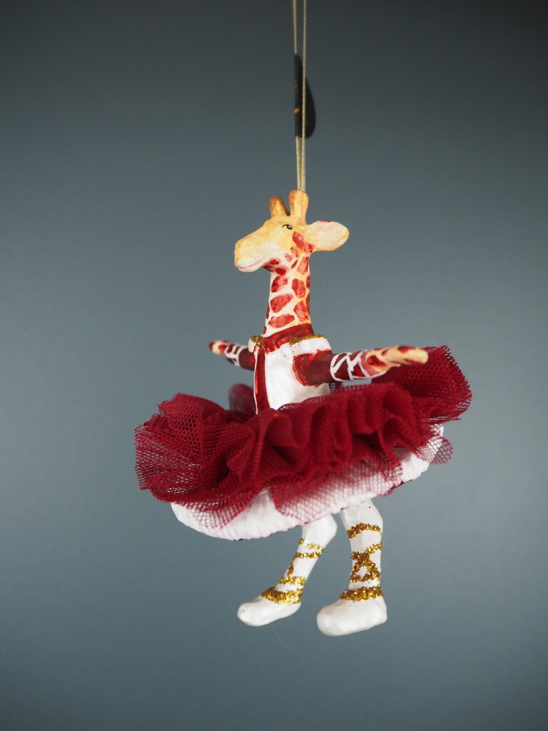 Ballerina Giraffe red/white w red skirt - Image 7