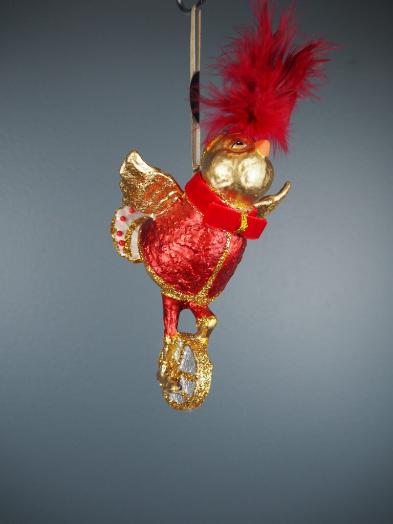 Circus chick on unicycle red orn - Image 2