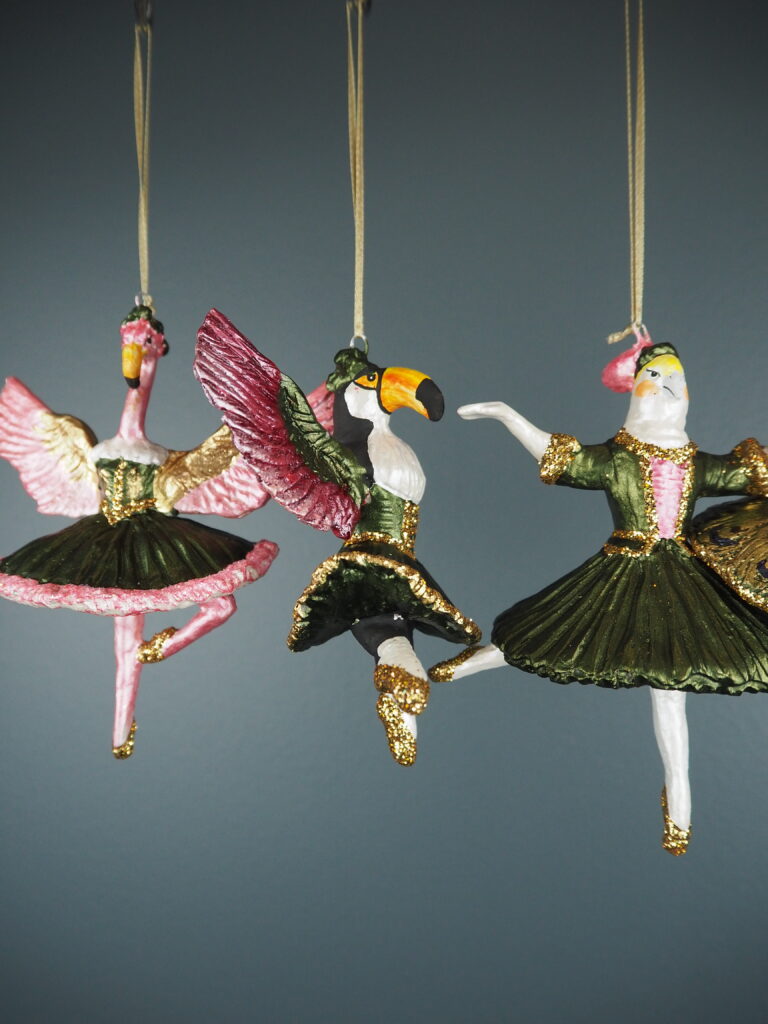 Bird Ballerina Green a/4 orn - Image 4