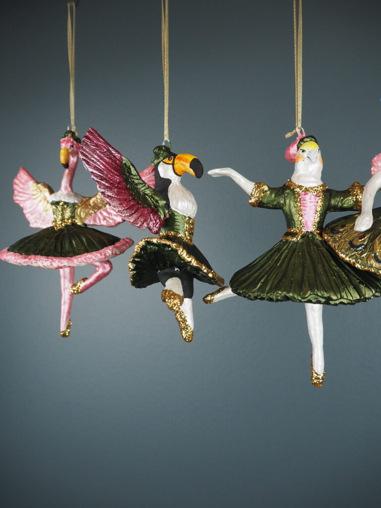 Bird Ballerina Green a/4 orn - Image 5