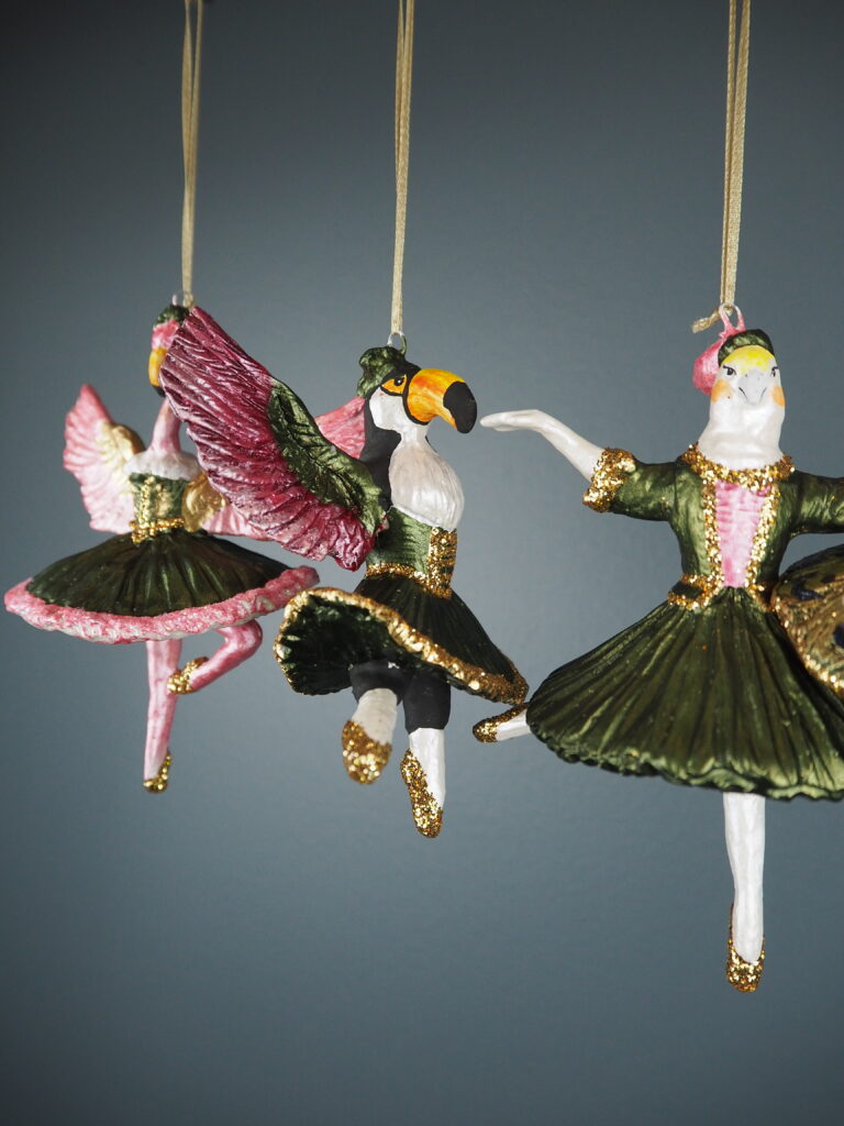 Bird Ballerina Green a/4 orn - Image 6