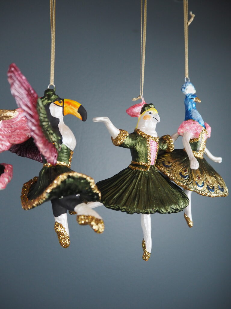 Bird Ballerina Green a/4 orn - Image 7