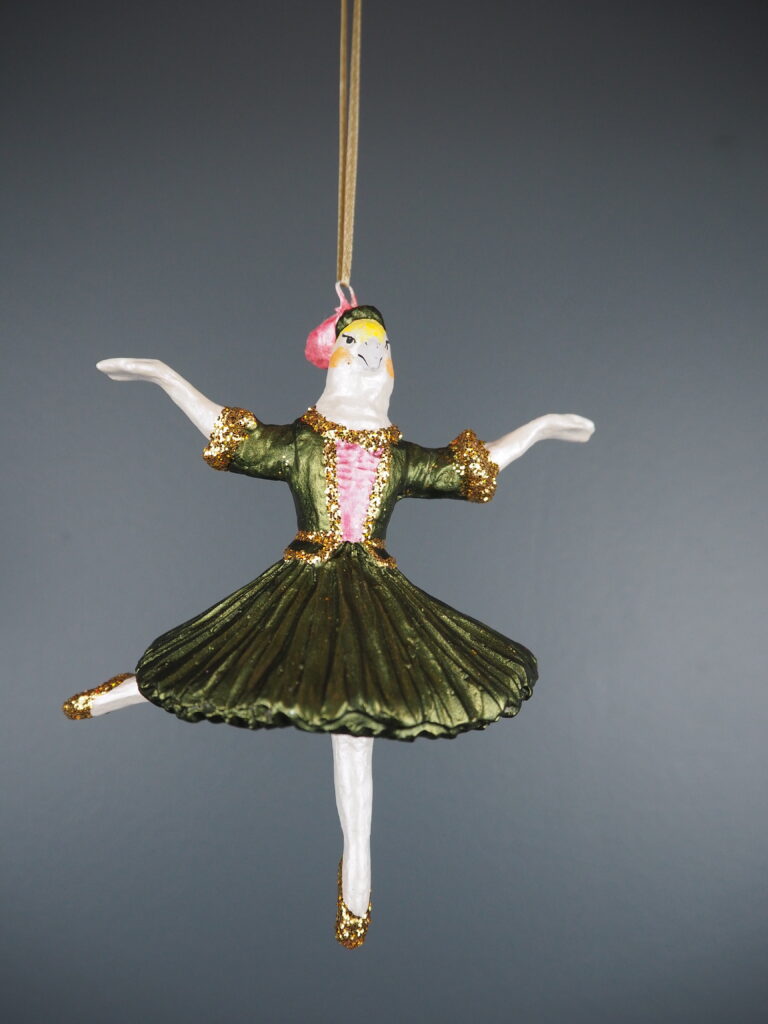 Bird Ballerina Green a/4 orn - Image 11