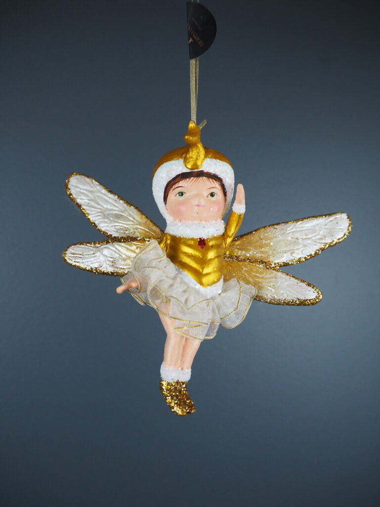 Baby Dragonfly fairy in white orn - Image 2