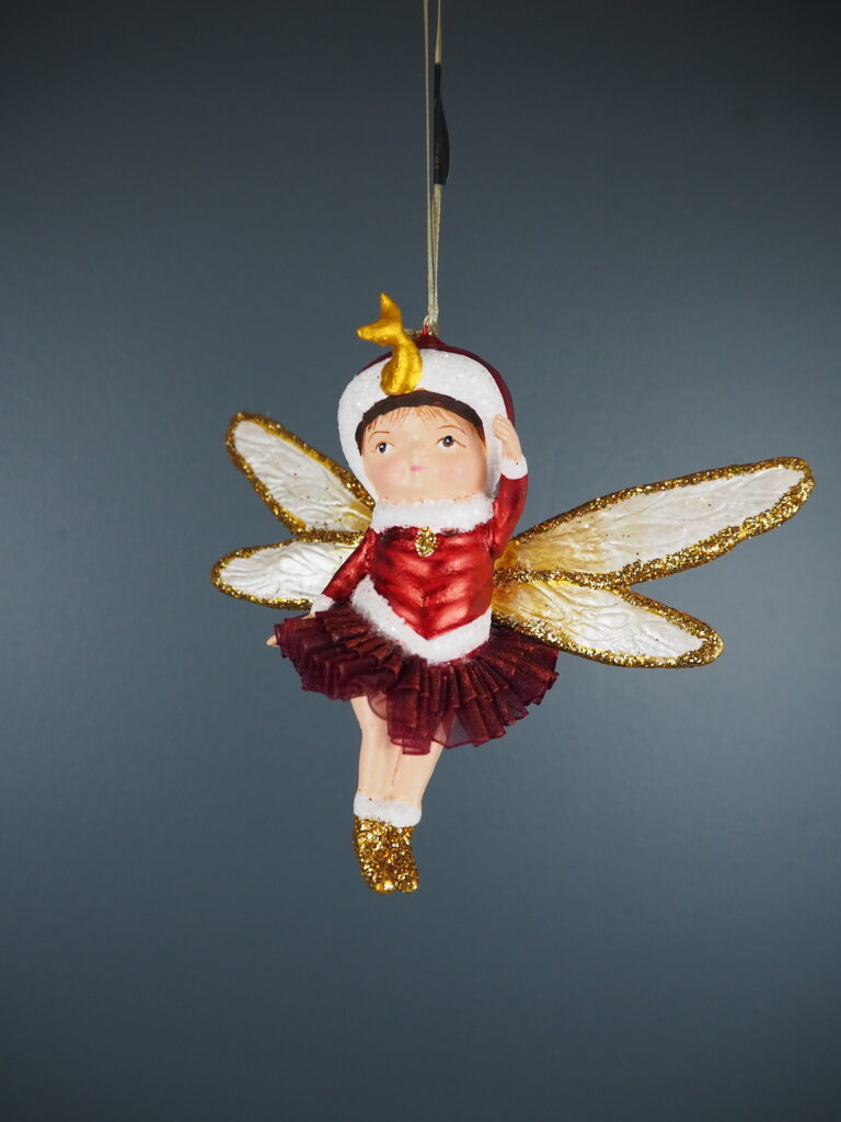 Baby Dragonfly fairy in red orn - Image 3