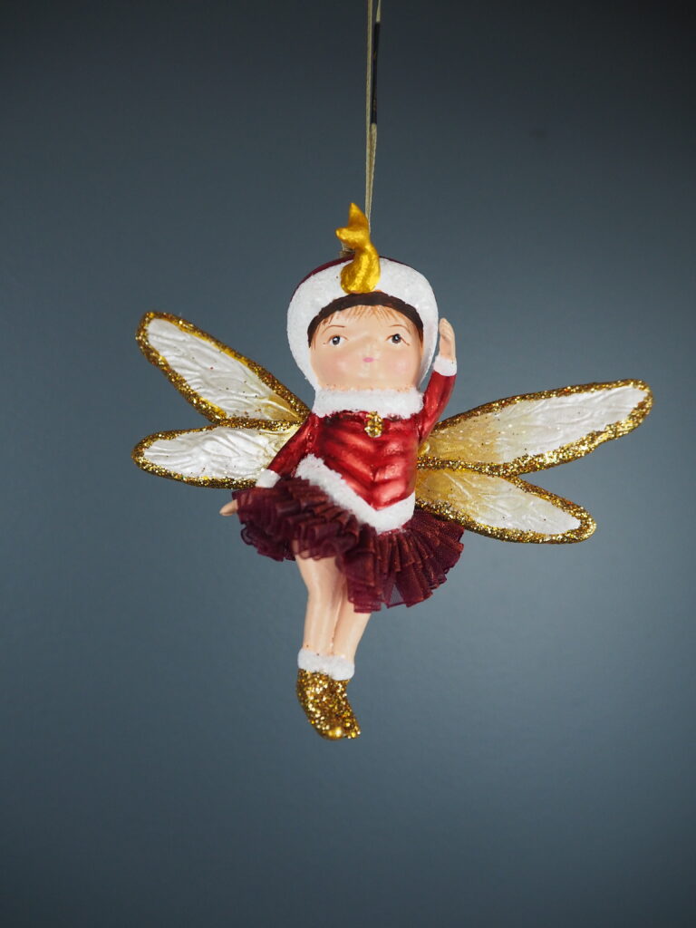 Baby Dragonfly fairy in red orn - Image 4