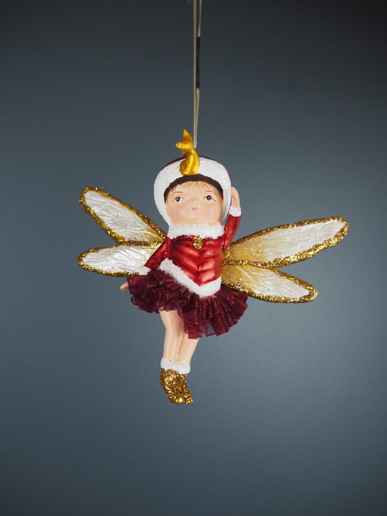 Baby Dragonfly fairy in red orn - Image 5