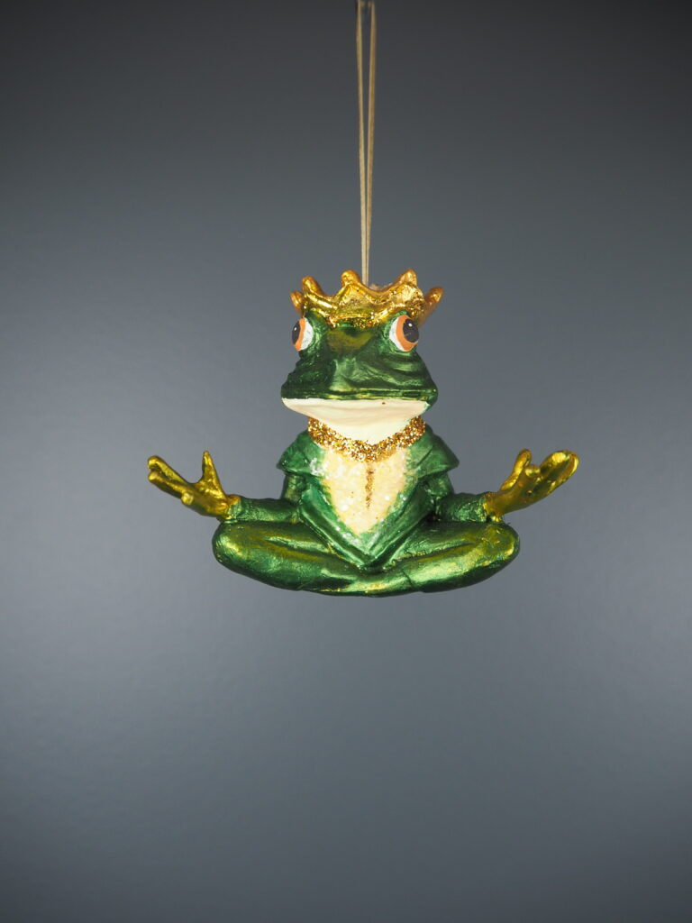 Meditating frog in green - Image 6