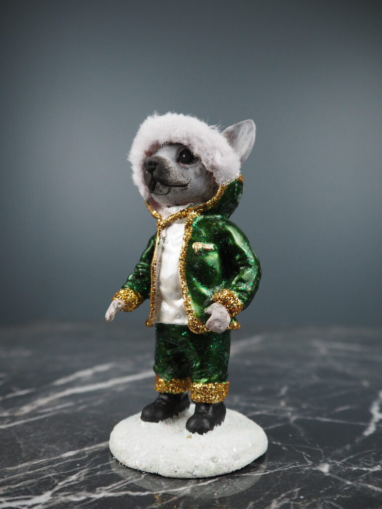 Dave dog open jacket in green stand - Image 2
