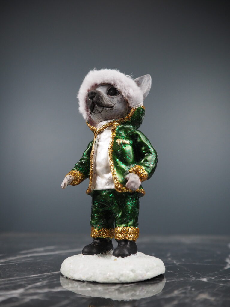Dave dog open jacket in green stand - Image 3