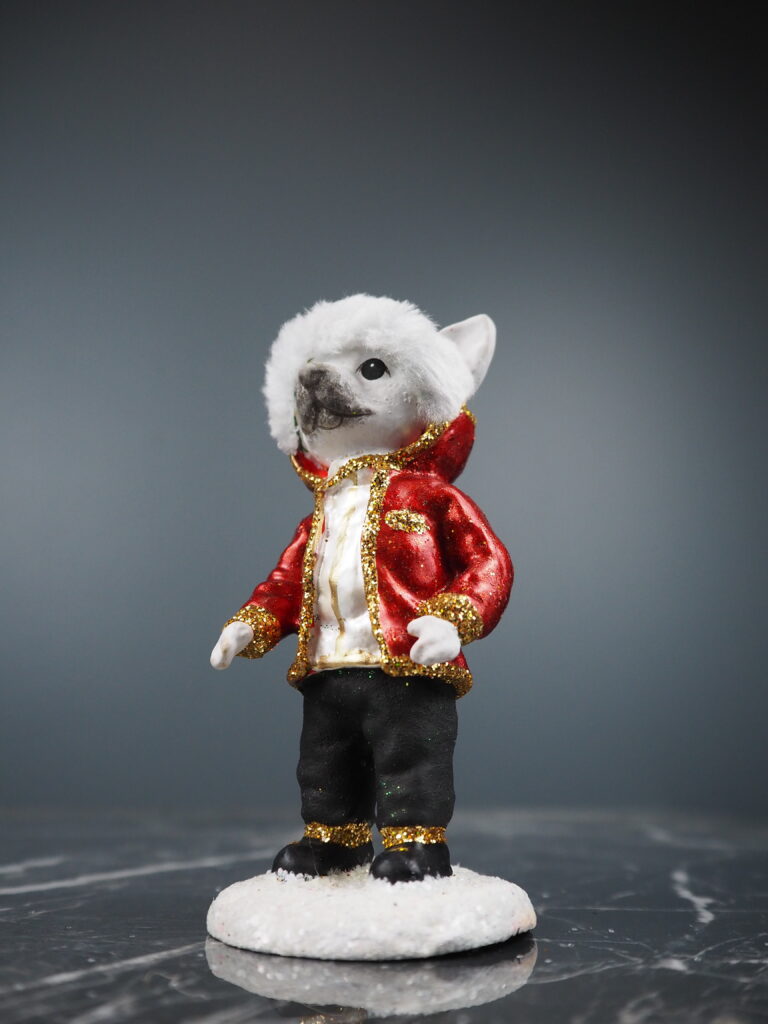 Dave dog open jacket in red stand - Image 2