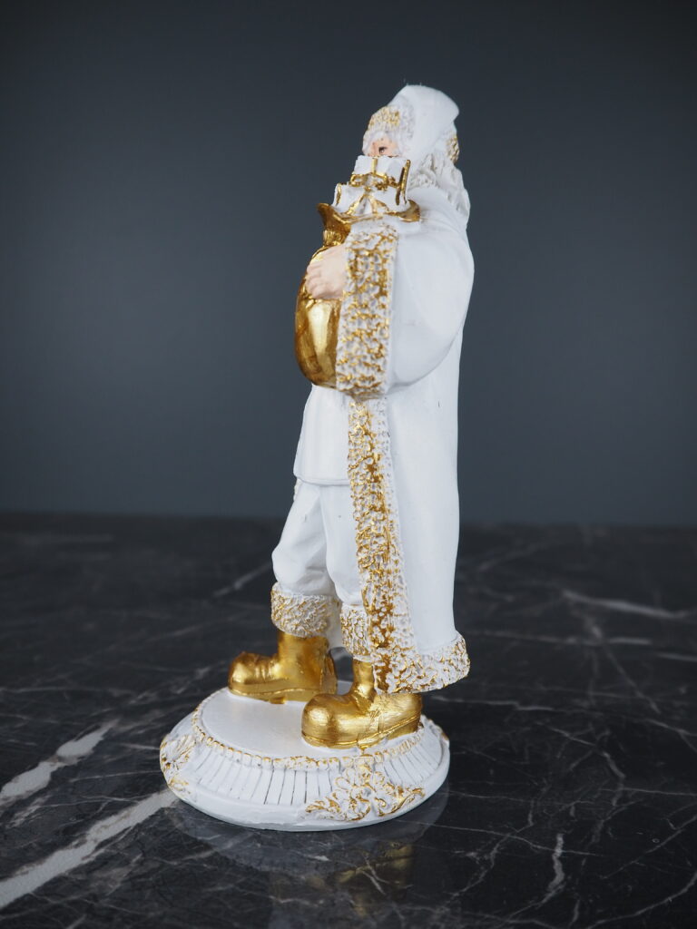 Santa w gifts white 17 cm - Image 3