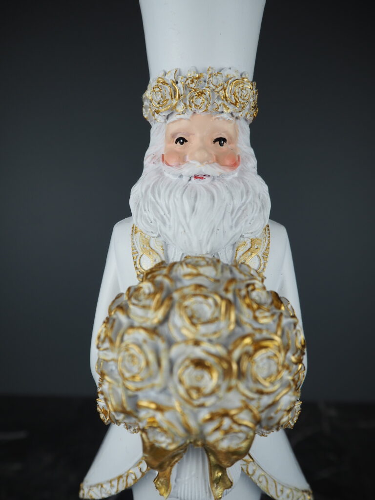 Nutcracker w flowers white 30 cm - Image 2
