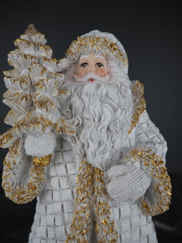 Santa w tree white 25 cm - Image 2