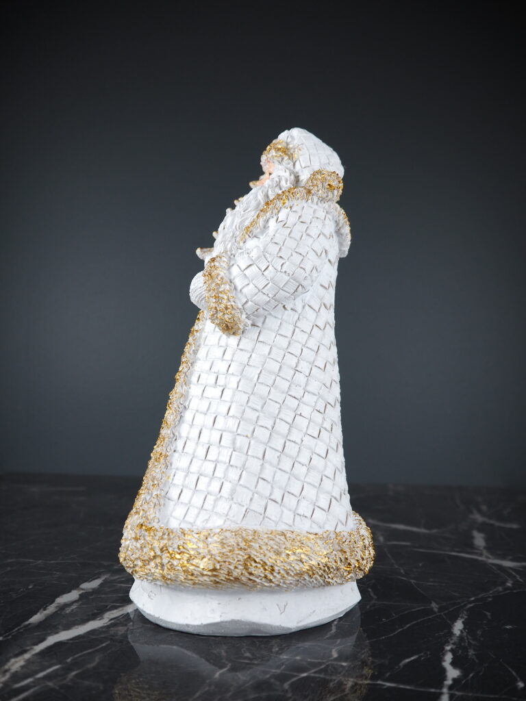 Santa w tree white 25 cm - Image 3
