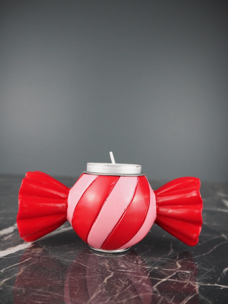 Candy candle holder red/pink - Image 3
