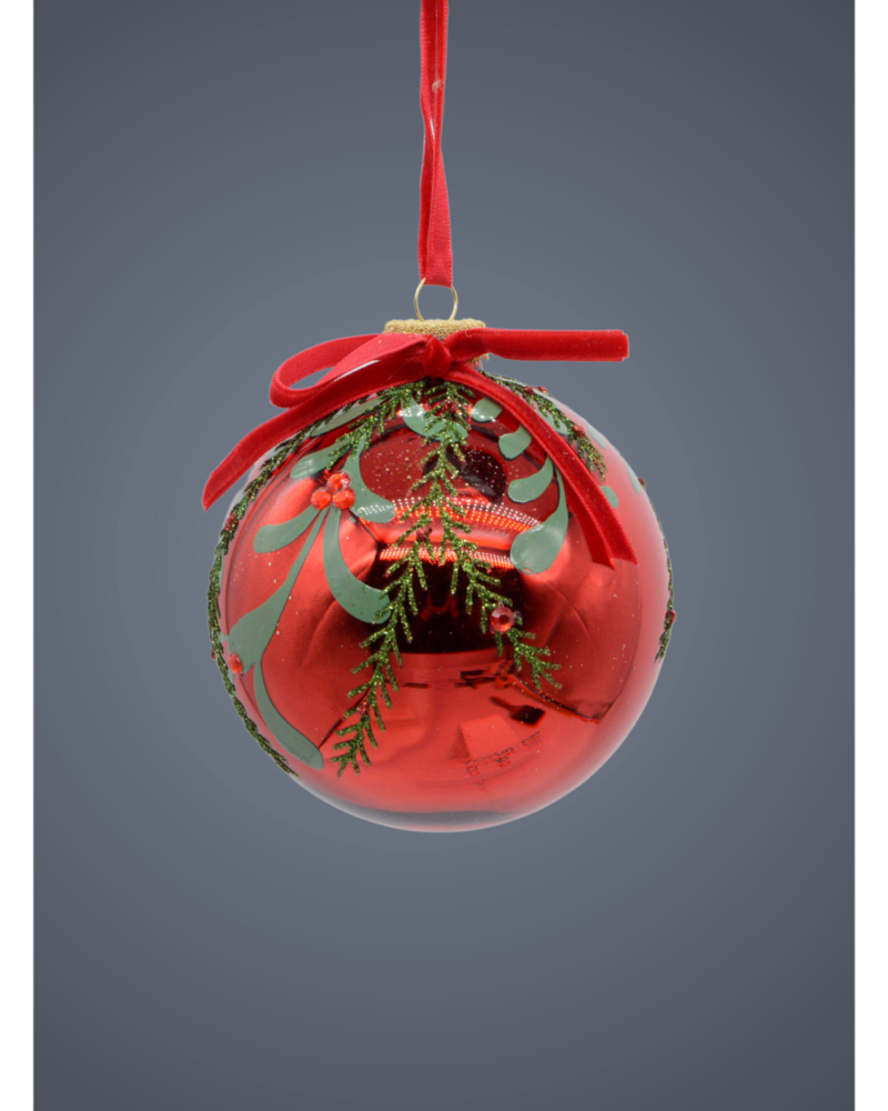 Glass ball berries 10 cm red