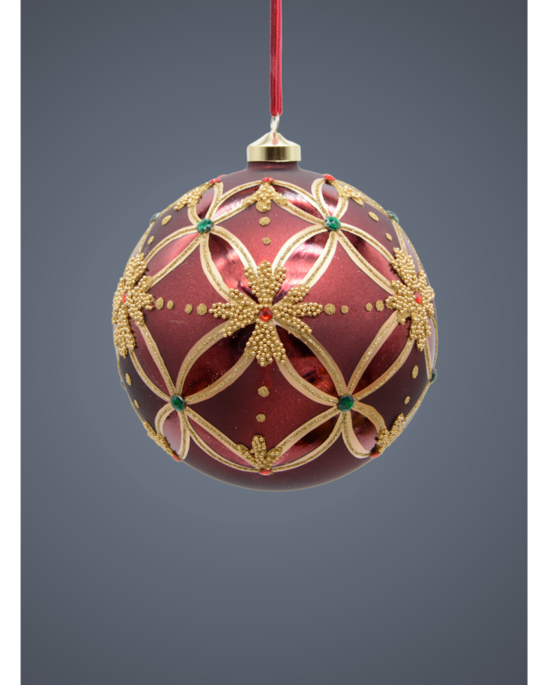 Glass ball red 15 cm