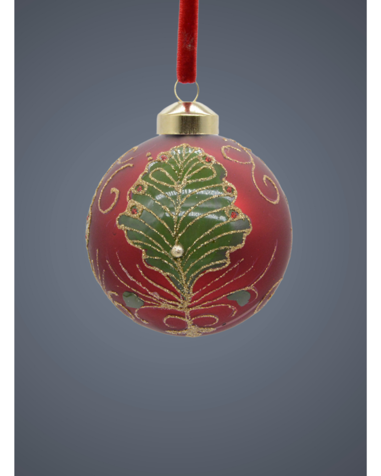 Glass ball red/green