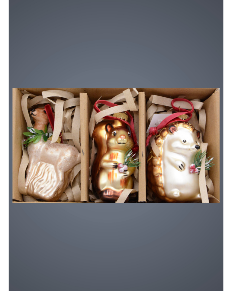 Glass animal set of 3