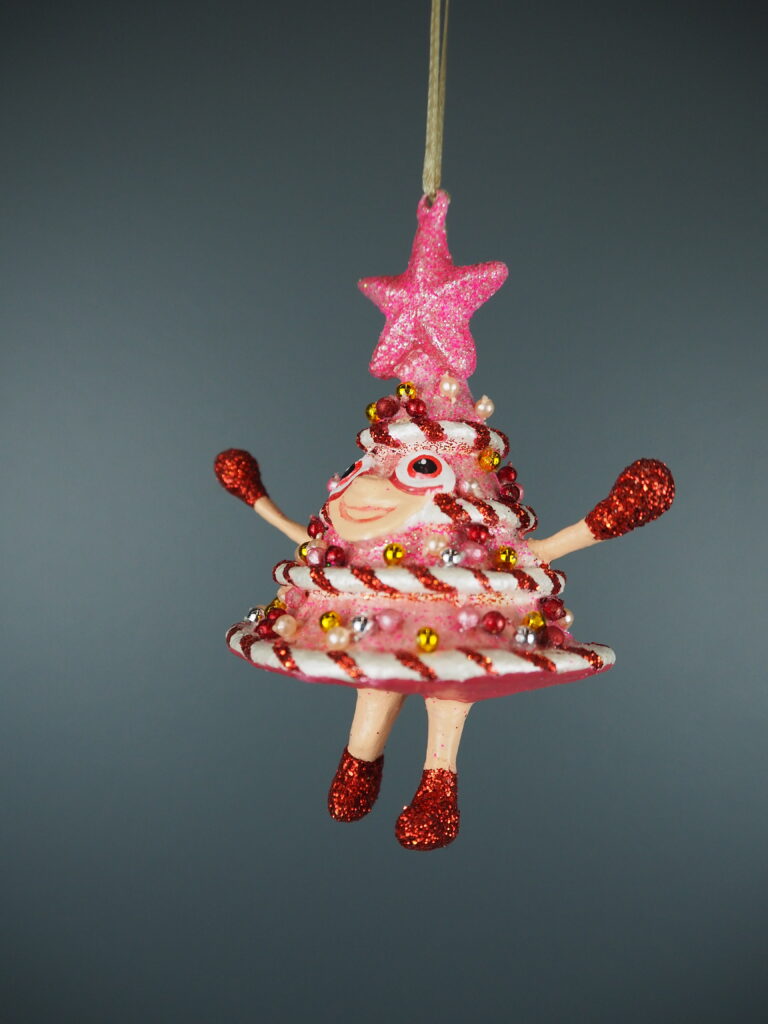 Masked monkey tree in pink orn