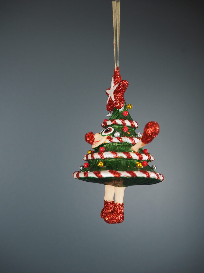 Masked monkey tree red/green/white