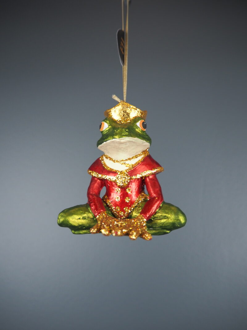 Yoga sitting frog in red