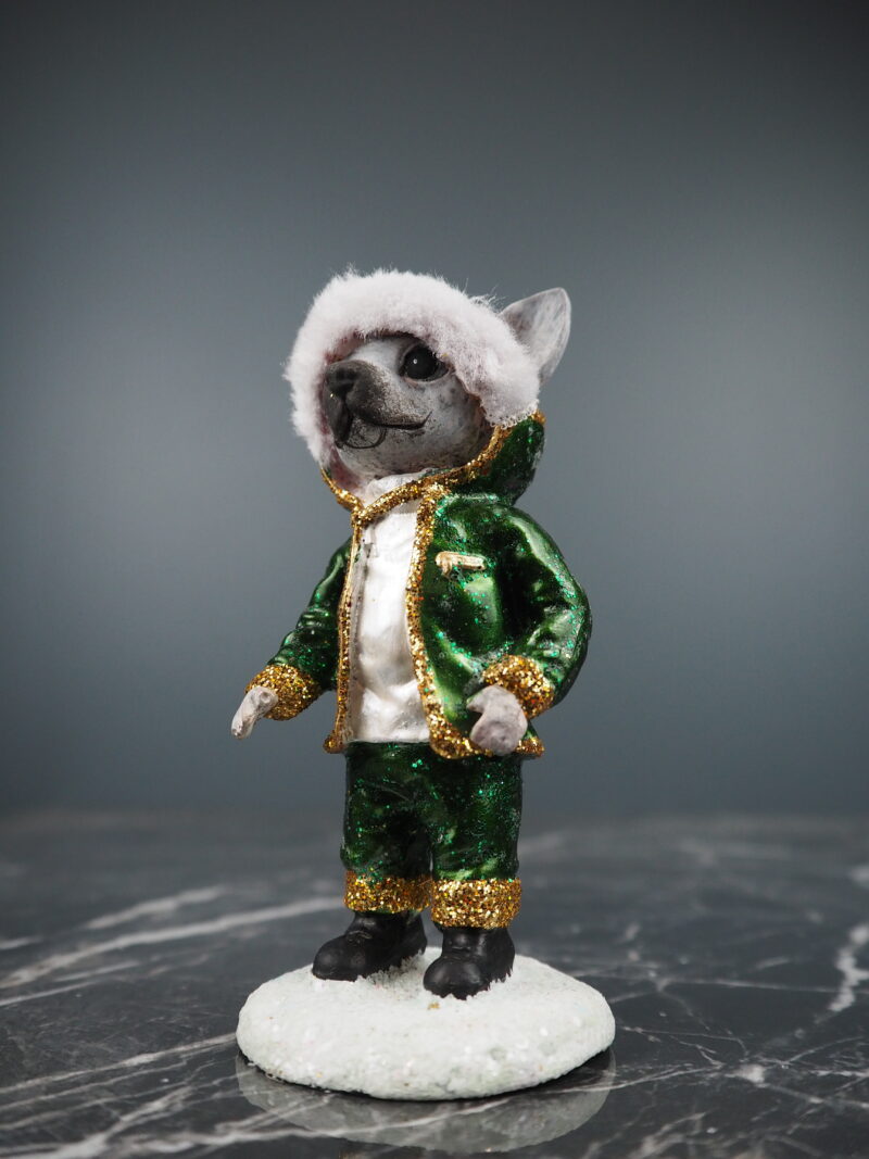 Dave dog open jacket in green stand