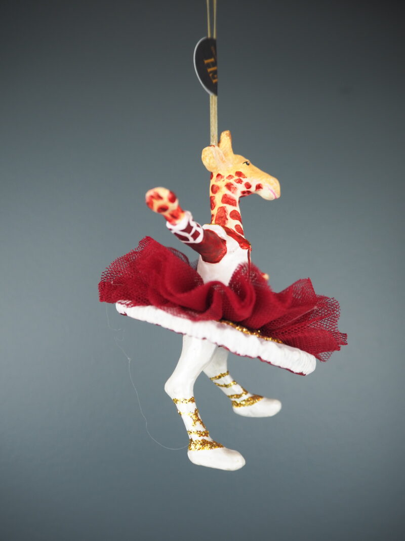 Ballerina Giraffe red/white w red skirt