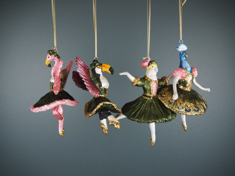 Bird Ballerina Green a/4 orn