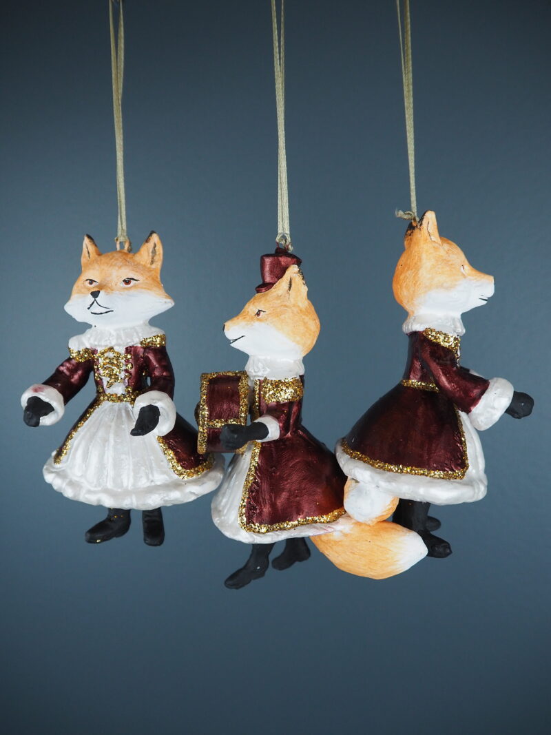 Fox sets a/3 Burgundy orn