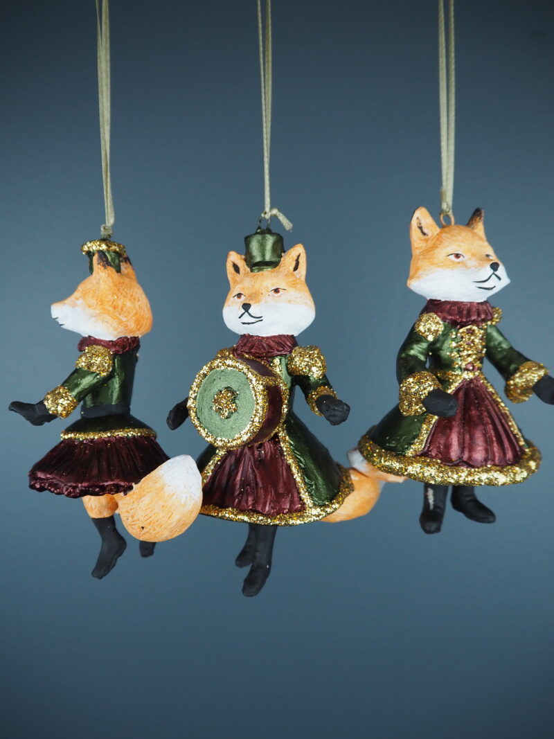 Fox sets a/3 Burgundy/green orn