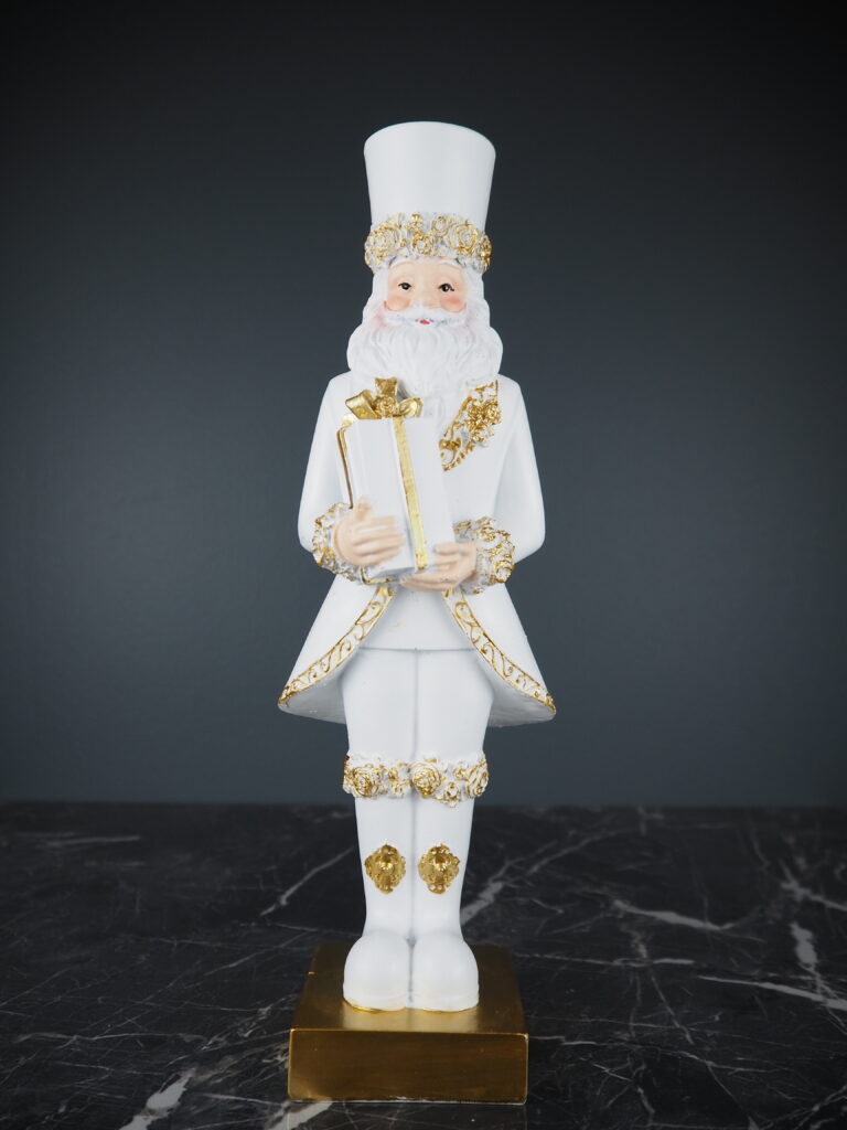 Nutcracker w gift white 30 cm